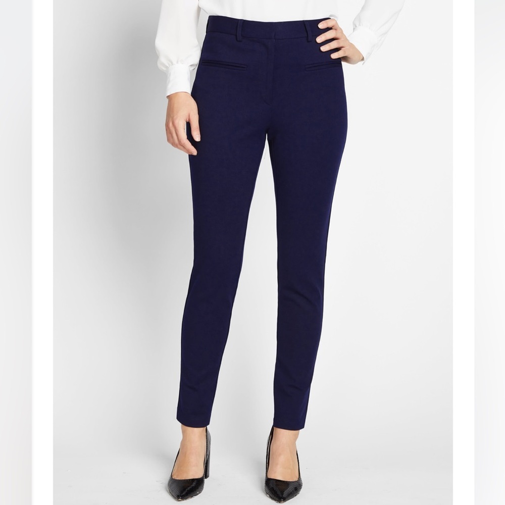 Of/Mercer women’s Essex skinny pants high waisted  size 4 navy blue stretch - Picture 2 of 16
